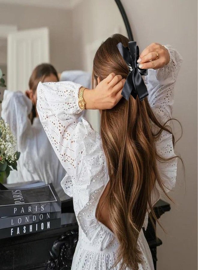 Sizobi Bow Claw Clips, Bow Hair Clips White Hair Bows, Hair Accessories for Women, Extra Large Black Barrettes, Scrunchies for Thin Thick Curly Hair - Image 5